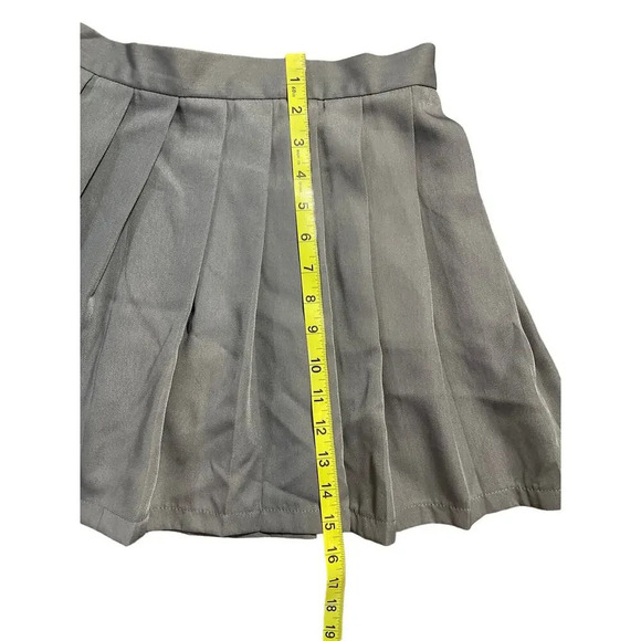 Gray A-Line  Pleated Short Mini Skirt Women's Size Extra Large - Picture 4 of 5